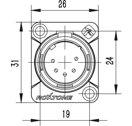 Gniazdo Tablicowe Panelowe Roxtone Xlr Rx5Md-Nt