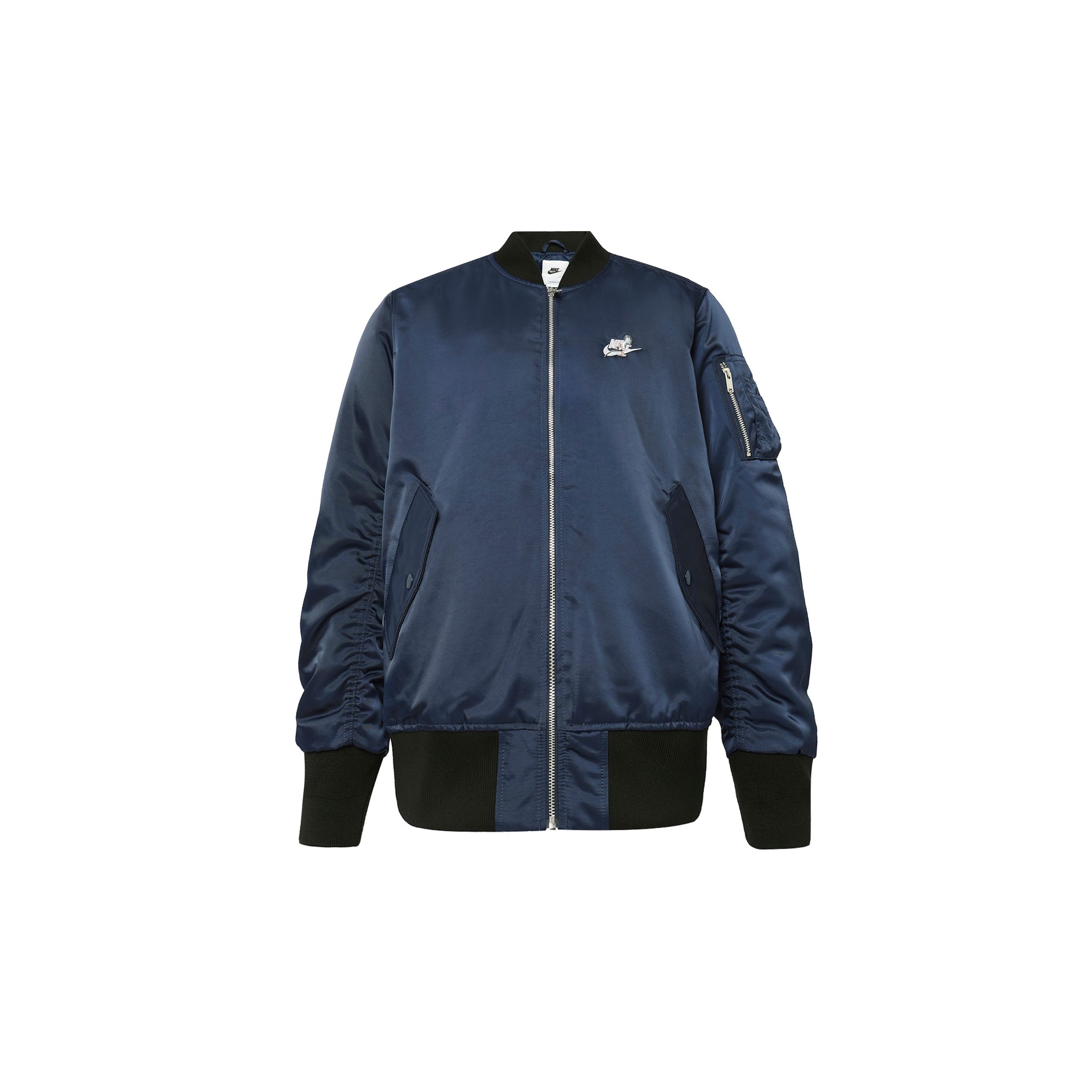 

Мужская куртка на молнии с принтом Nike Sportswear Therma-FIT, верхняя одежда темно-темно-синего цвета DD6506-410 L