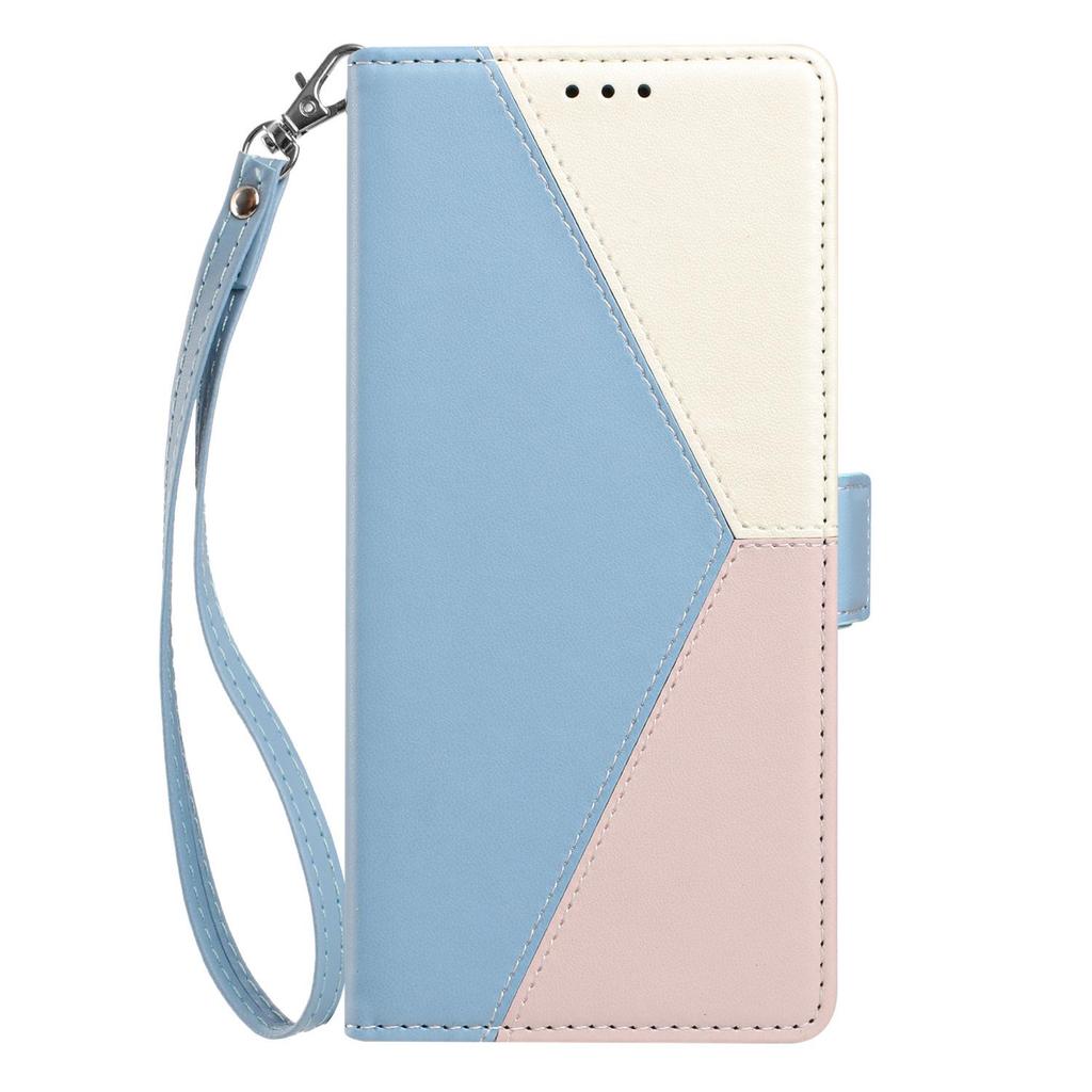 Cubot P80 Leather Case: Three-Color Patchwork Design with Contrast Card Slot for Max 5 5G Protection