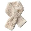 Korean Style Soft Faux Rex Rabbit Fur Scarf for Women - Versatile Cross Short Design In Solid Colors for Autumn and Winter.