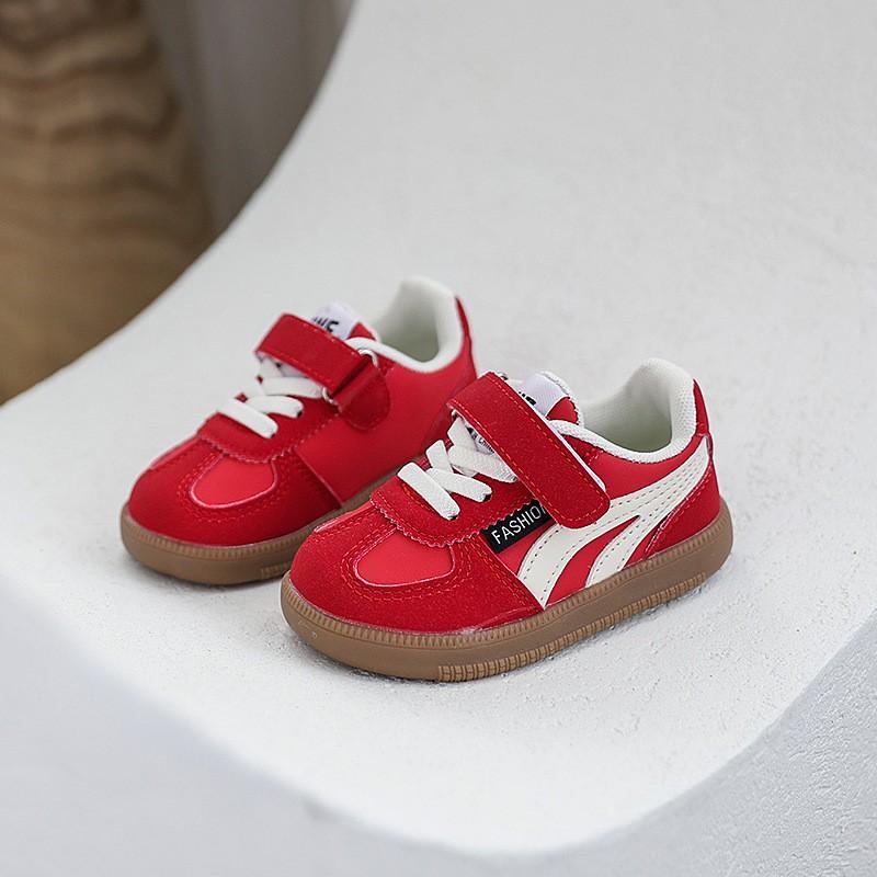 Toddler Kids Slip Resistant Casual Sneakers Boys Girls Low Top Soft Sole Rubber Shoes
