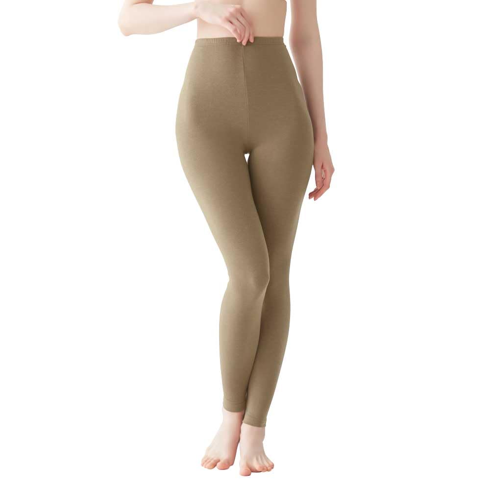Gunze Fire Acedron Medium Prevents Sweat from Chilling in Warm Inner Acedron Shanti Brown Leggings, Thick, Fleece-Lined, Winter, Moisture-Wicking,