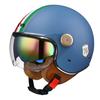 Lightweight Vintage Motorcycle Helmet With Dual Visor Motorbike Riding 3/4 Open Half Helmet Retro Casco Moto 3C & Dot