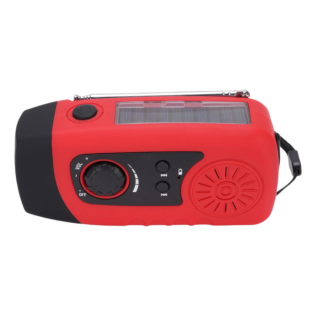 Emergency Radio USB Solar Hand Crank Charging Portable FM Weather Radio with Flashlight 2000mAh Power Bank for Outdoor