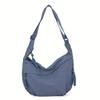 Women Elegant Lightweight Large Capacity Tassel Adjustable Strap Zipper Crossbody Bag