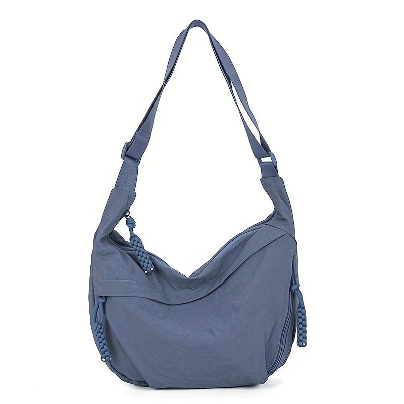 Women Elegant Lightweight Large Capacity Tassel Adjustable Strap Zipper Crossbody Bag