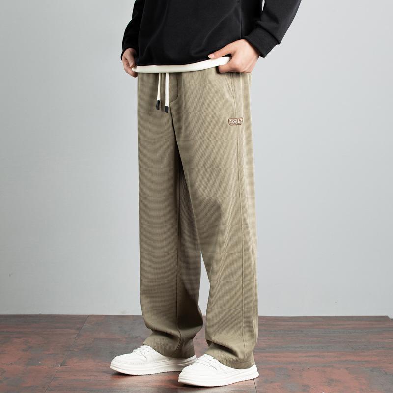 

Стильные и простые брюки для здоровья Мужские свободные прямые спортивные штаны Широкие повседневные брюки 4XL