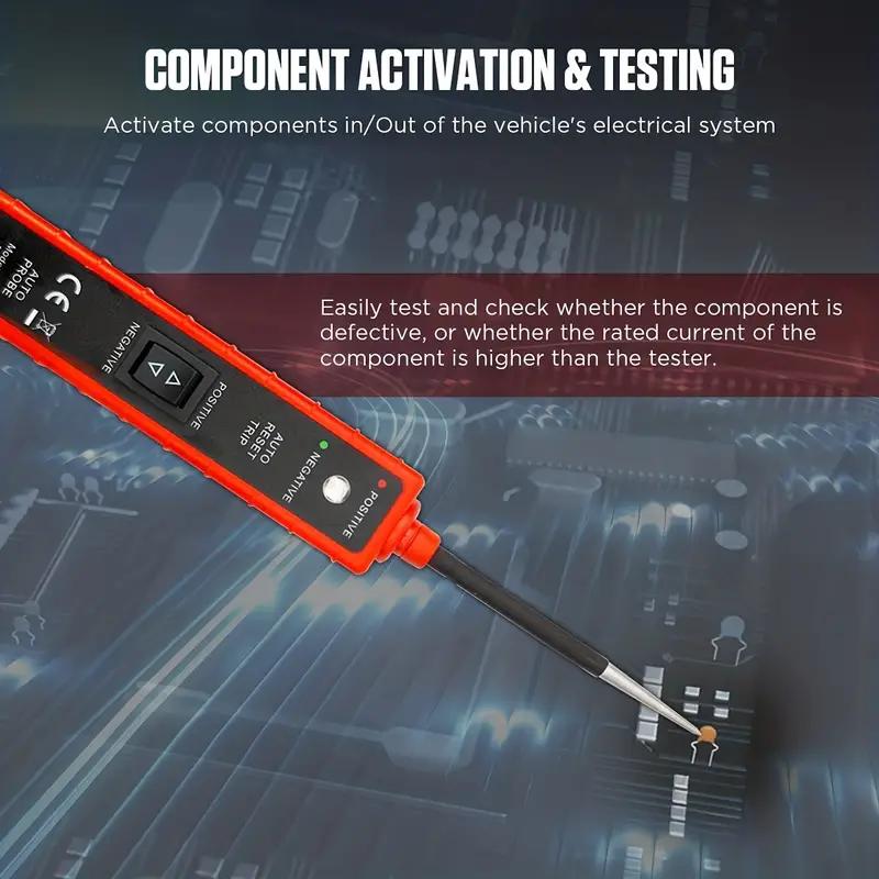 Power Circuit Probe Tester 6-24V DC Test Light Short Circuit Automotive Component Electrical Polarity Identify Continuity Tester