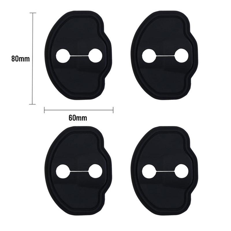 For TESLA Model 3 2017-2024 Car Door Shock Absorber Door Lock Protector Silicone Auto Door Lock Latches Cover Accessories