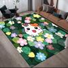 Hamtaro Flannel Pattern Square Carpet,Area Rug,Carpet Rug for Living Room Bedroom Sofa Playroom Decor,Non-slip Floor Mat