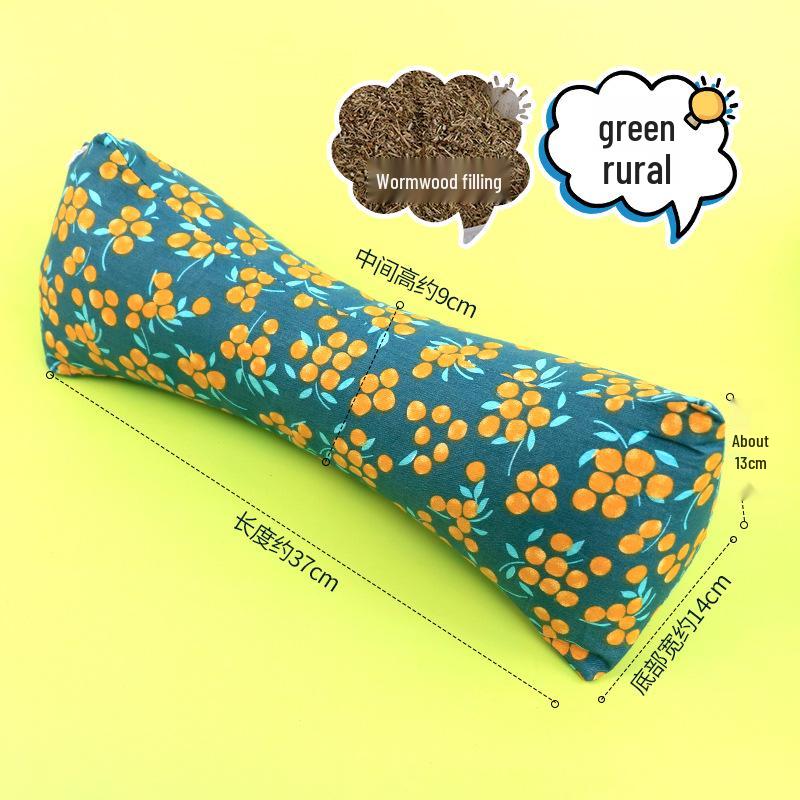 Triangular Buckwheat Neck and Lumbar Support All-Cotton Mugwort Pillow