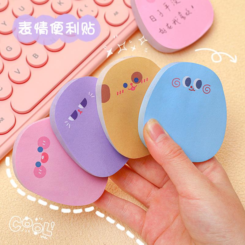 4PCS/set Memo Pad Combination Special-shaped Message Adhesive Notepad Creative Sticky Note School Supplies Kawaii Stationery