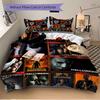 Set Biancheria da Letto con Poster di Film Horror di Halloween Copripiumino Regalo per Camera da Letto, Include 1 Copripiumino e 2 Federe, Senza ImbottituraB563