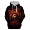 SLAYER ROCK Mikiny Pánské 3D Potisk Pánské Dámské Mikina Ležérní Oversized Pánské Oblečení Streetwear Módní Mikina