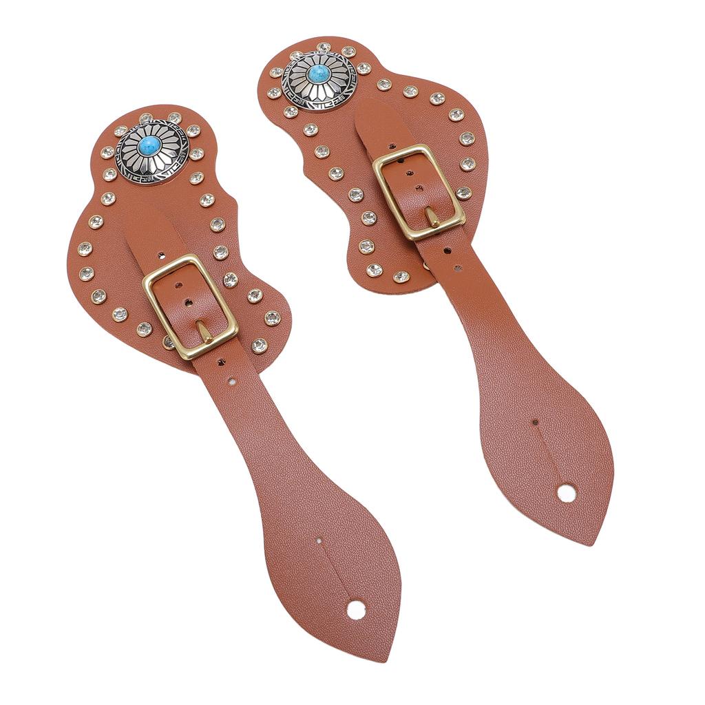 Set di speroni da 2 Pezzi Attrezzatura per Stivali da Cowboy Equestri Regolabile Accessori Western Rodeo Pascolo
