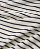 COVERNAT Terry Stripe Open Collar T-Shirt Navy