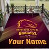 Custom Text Printed Rug Brisbane Broncos Non Slip Floor Carpet For Home Room Decor