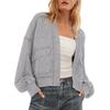 Women's Fashionable Solid Color Long Sleeved Buttoned Pocket Casual Lightweight Jacket