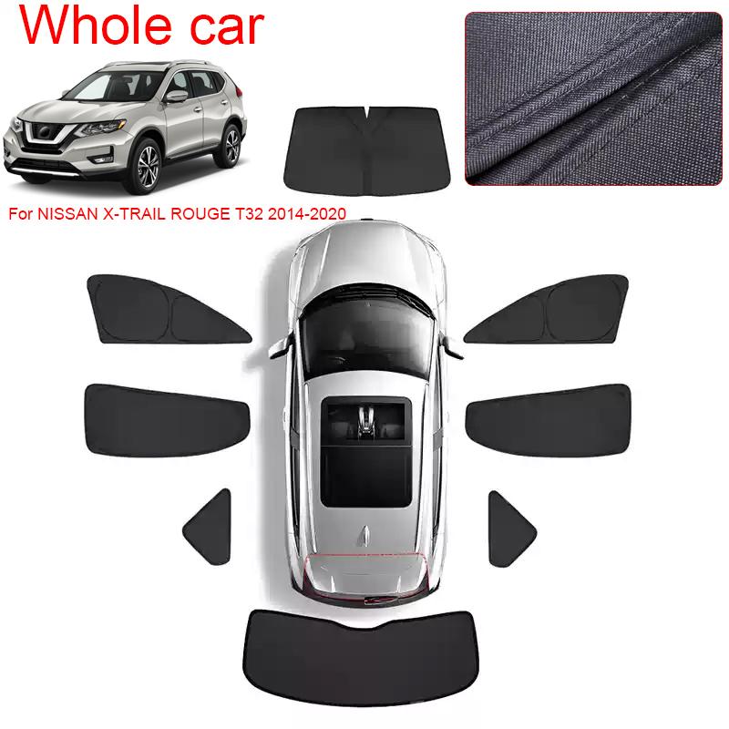 Car Black Windows Privacy Sunshade For NISSAN X-TRAIL ROUGE 2014-2026 Anti-UV Heat Insulation Protect Cover Interior Accessories