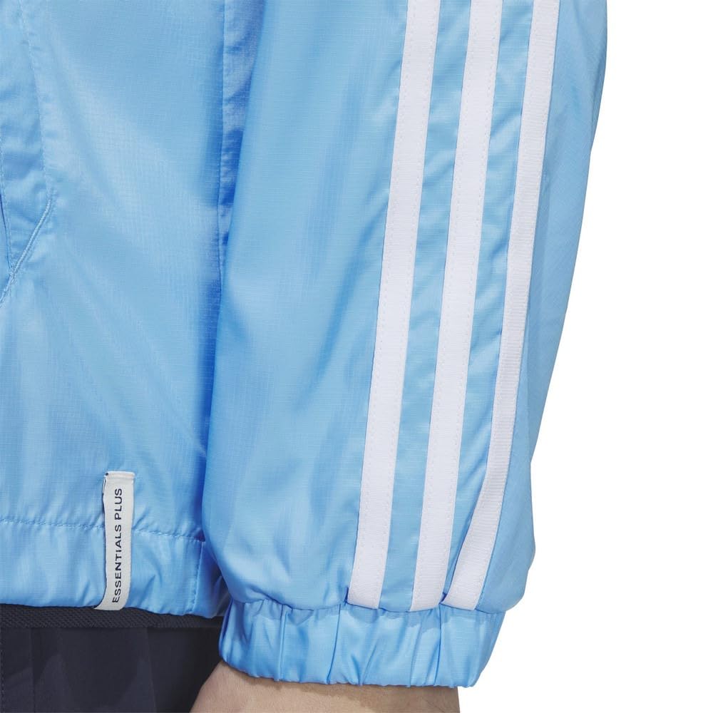 Adidas 3ST Wind Woven Size Blue Men's ESS+ Full-Zip Jacket, M,