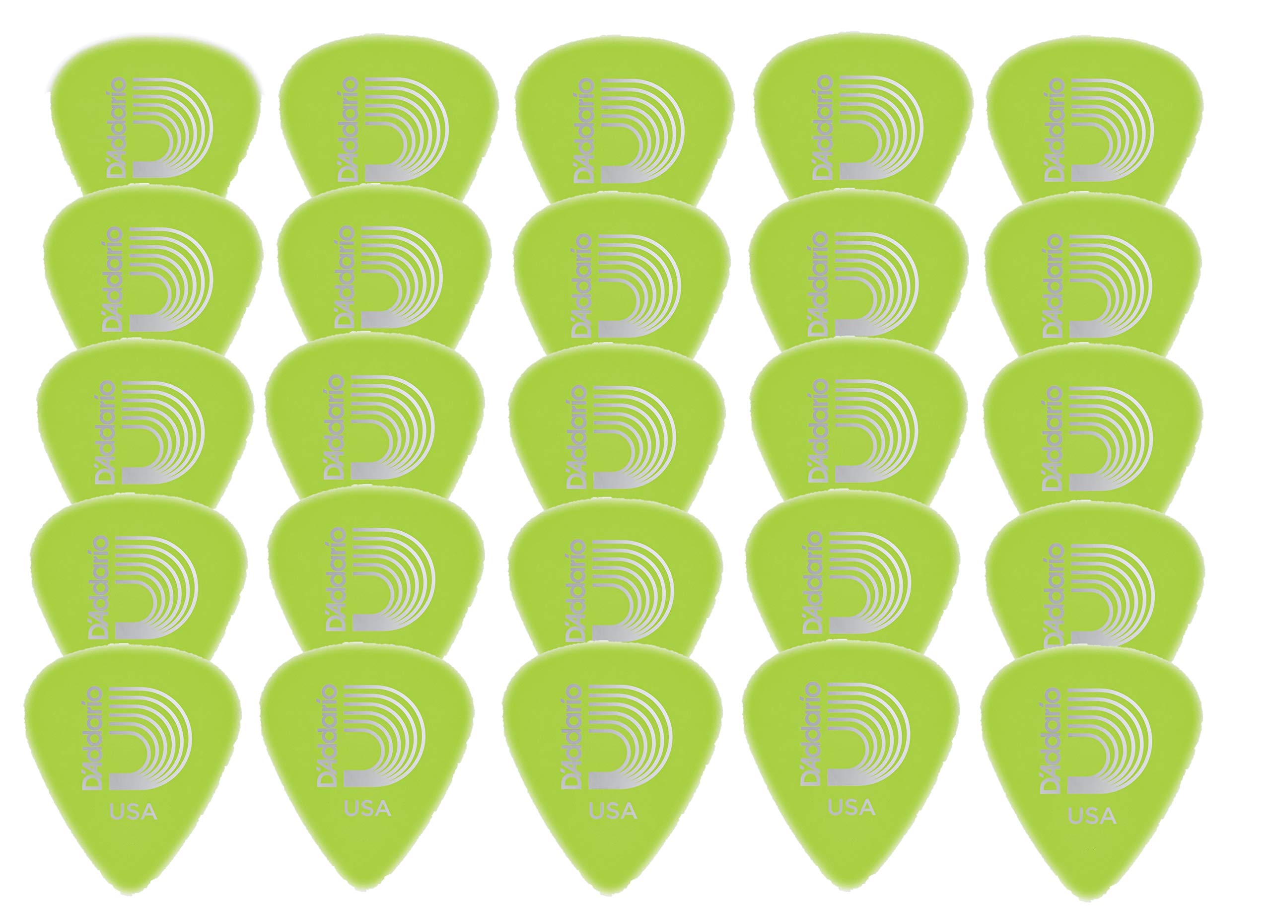 

Celluloid D Addario Cell-Glo Glow-in-the-Dark Picks, 0.50mm, Standard, 1CCG2-25, 25-Pack