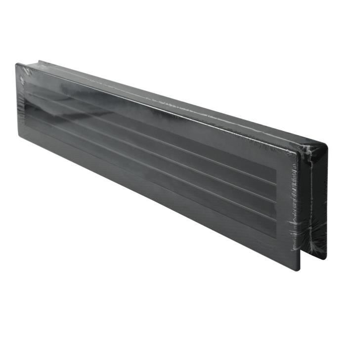La Ventilazione La Ventilation Pt489 N Grille De Ventilation En Plastique Rectangulaire 480 X 98 Mm Télescopique,