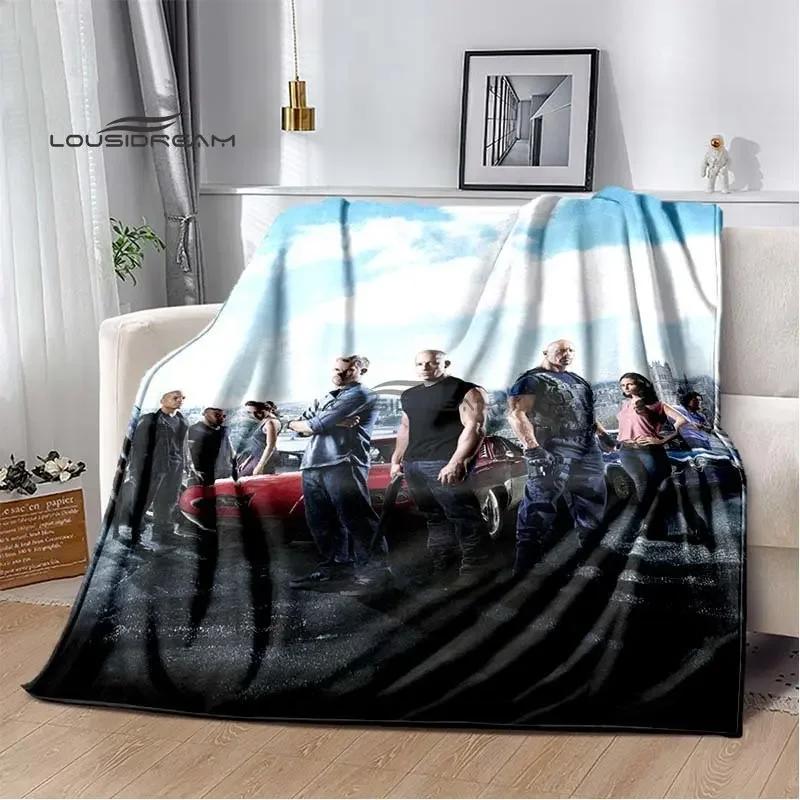 Movie Fast & Furious Flannel Blanket Racing Car Home Decoration Fluffy blanket Bedroom Bed Sofa Travel Camping thermal blanke