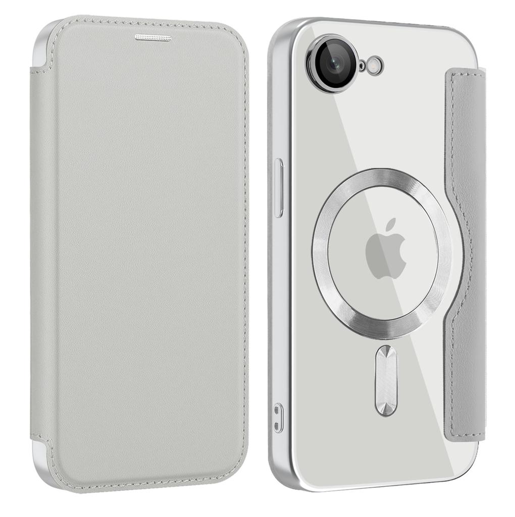 Luxury Transparent Flip Leather Wallet Magnetic Case For iPhone 17 16 15 14 13 12 11 Pro Max & 17e and 16e Slot Card Bag Covero