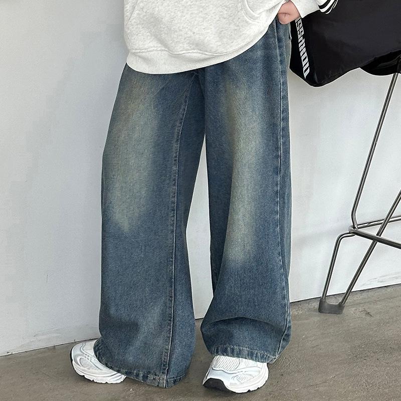 

Trendy 2025 Girls Autumn Sweatshirt & Jeans Set - Fashionable Two-Piece for Older Kids 140 cm