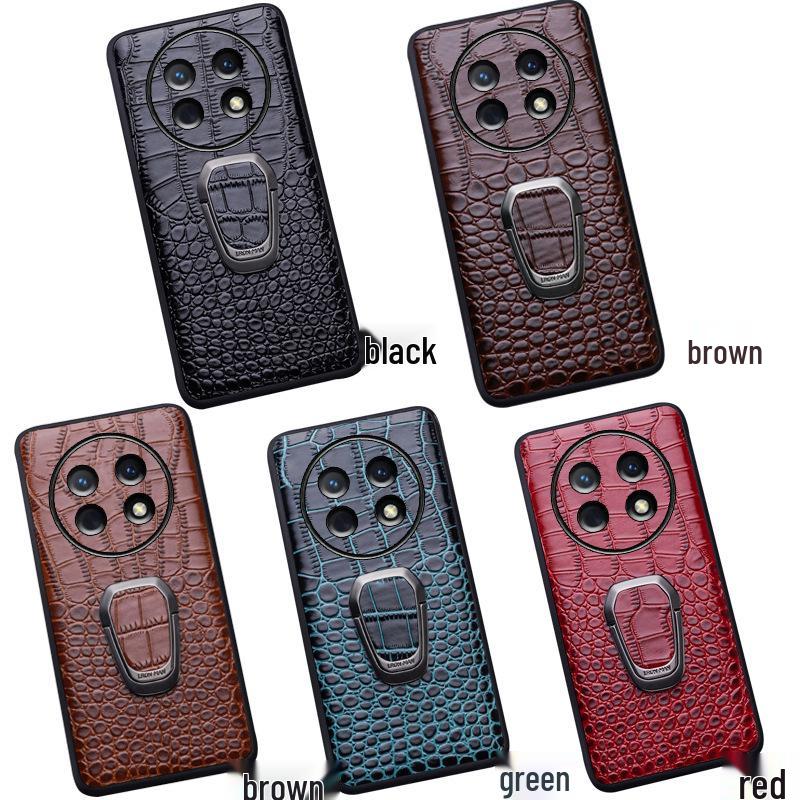 

Чехол из натуральной кожи с тиснением под крокодила и подставкой для серии Huawei Enjoy 60 Enjoy 60Pro коричневый