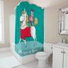 TU Whimsical Horse Shower Curtain Cute Farm Animal Bathroom Decor Rustic Country Home Farmhouse Nursery Kids Room Wall Art