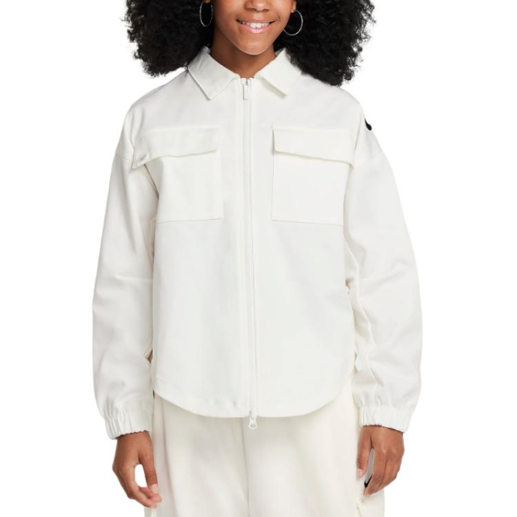 

Nike Sportswear Логотип Вышитая Повседневная Куртка Детская Куртка Парусный FZ5552-133 M