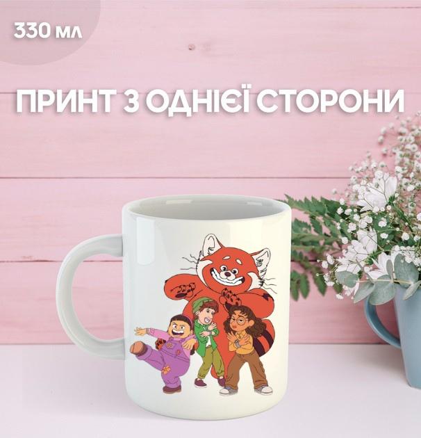 

Кружка Я — панда Дисней с принтом керамическая чашка Turning Red Disney Pixar 330 мл 9.5 білий