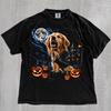 Golden Retriever Howling Moon T-Shirt,Pumpkin Dog Graphic Tee,Halloween Pet Lover Shirt,Cute Spooky Dog Shirt,Golden Retriever Mom Gift