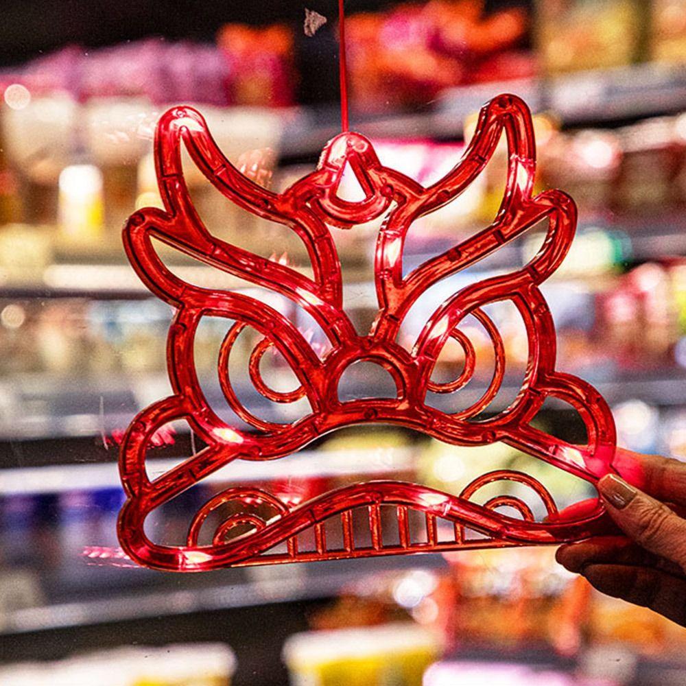 Hanging Spring Festival Window Lights Glowing Window Hanging Lights  Window Atmosphere Decor Awakening lion