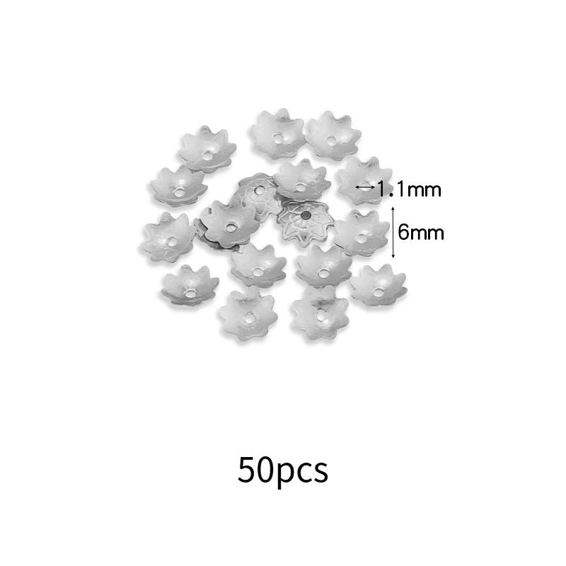 50Pcs Gold Bead Caps Metal Spacer Bead Covers Jewelry Making Findings For Bracelet Necklace Diy Craft