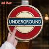 Placca Metallica Vintage Metropolitana di Londra Decorazione Pub Arte Murale Metallica