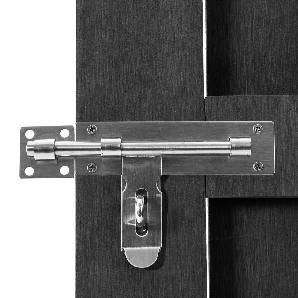 WPC Gartentor 100 x 112 cm Grau