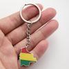 EUEAVAN Stainless Steel Bolivia Map Flag Pendant Keychain Gold Silver Color Car Backpack Keyring Patriotic Jewelry Wholesale