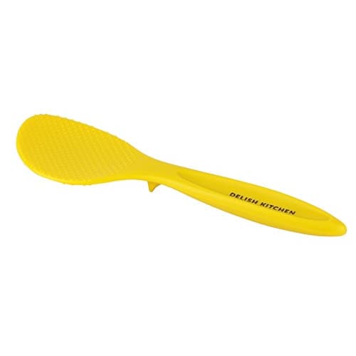 Delish Kitchen Pearl Metal Rice Paddle, Yellow, 18cm, Bento Box, Small Rice Paddle, CC-1336