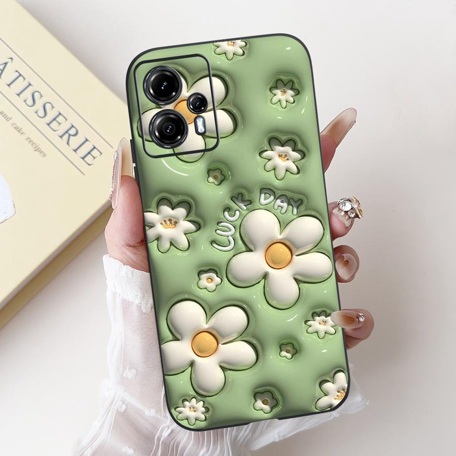 For Motorola Moto G13 G23 Case Lovely Panda Daisy Painted Cover Soft Silicone Phone Case For Moto G23 G 13 MotoG13 MotoG23 Coque