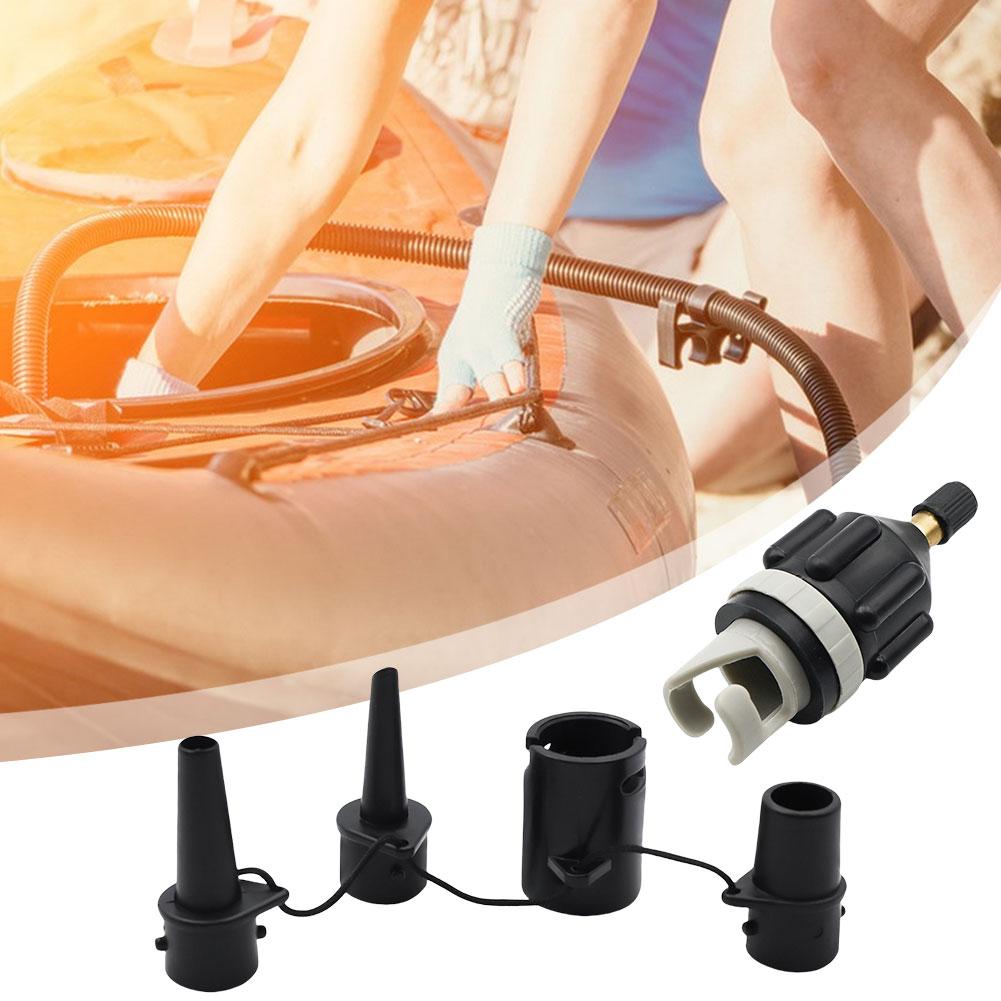 Air Valve Conversion Head with Air Valve Nozzles Paddleboard Pump Adapter for Inflatable Boat Stand-Up Paddleboard Bed