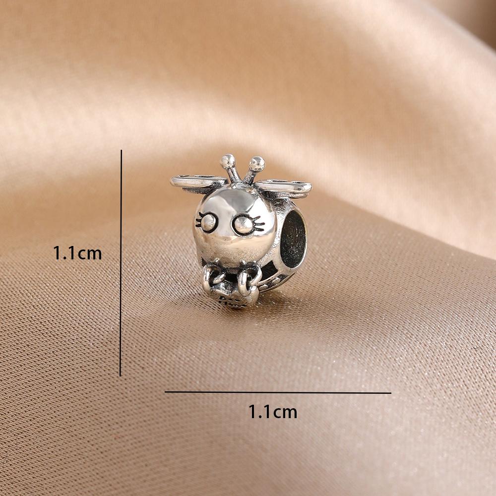 New 925 Silver Puppy Panda Bee Hedgehog Pendant, Suitable for European Bracelet DIY Exquisite Jewelry