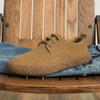 2025 spring and summer new casual shoes men's suede matte cowhide Korean version lightweight breathable soft bottom lace-up tooling men's shoes