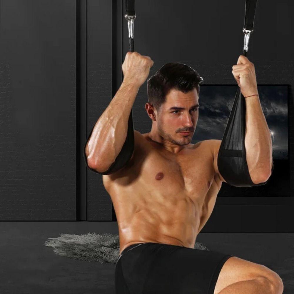 2pcs Nylon Abdominal Muscle Cantilever Rip-Resistant Hanging Belt Suspension  Pull Up Training