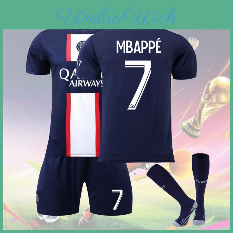 Stylish 22-23 Paris Saint-germain Soccer Uniform For Children Messi Mbappe Neymar