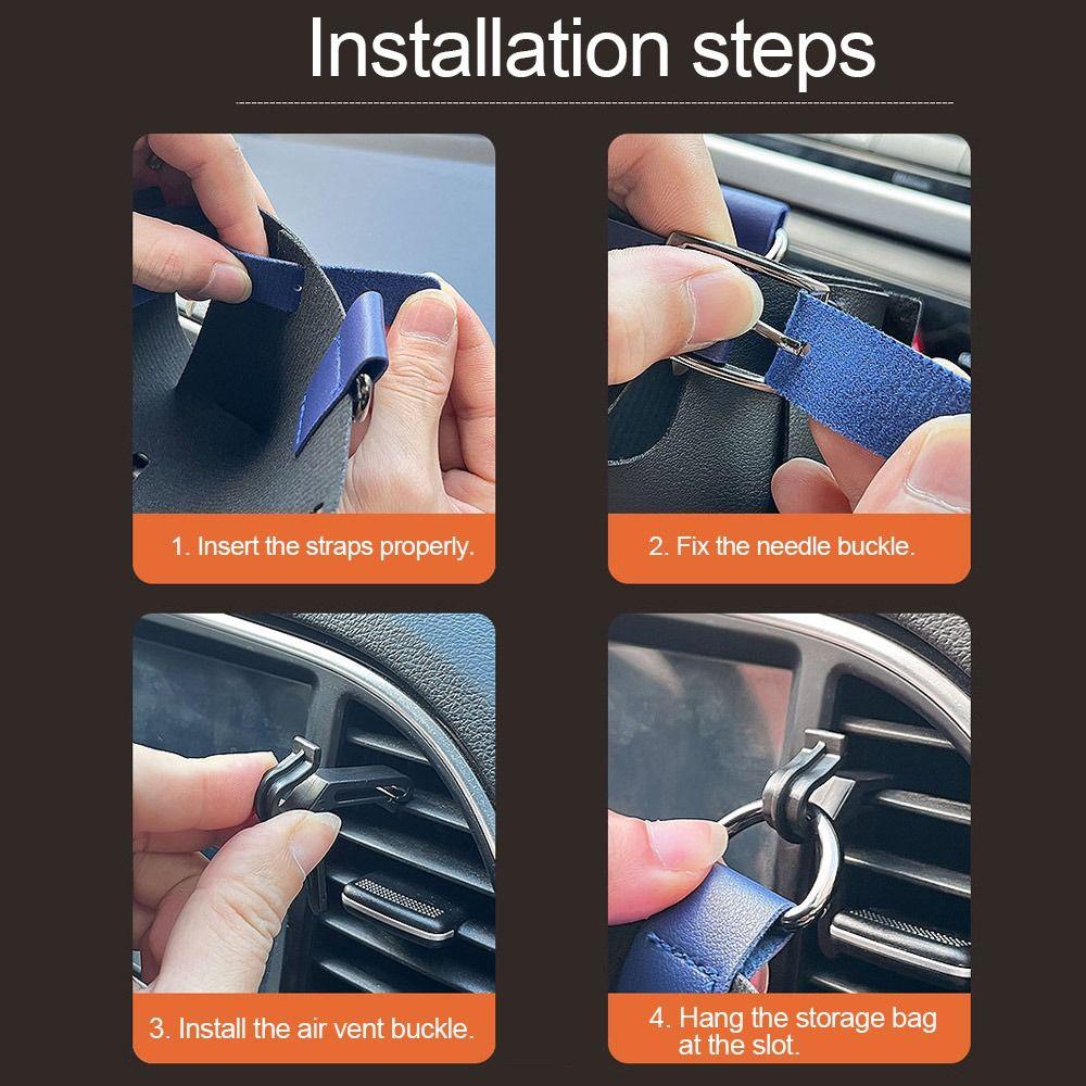 Car Accessories Car Storage Bucket Leather Hanging Leather Organizer Box Glasses Phone Holder  Car