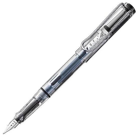 LAMY Safari Vista Fountain Pen - Ergonomically designed grip polished steel nib Size EF Ideal writing calligraphy Comes T 10 Blue Ink Cartridge users