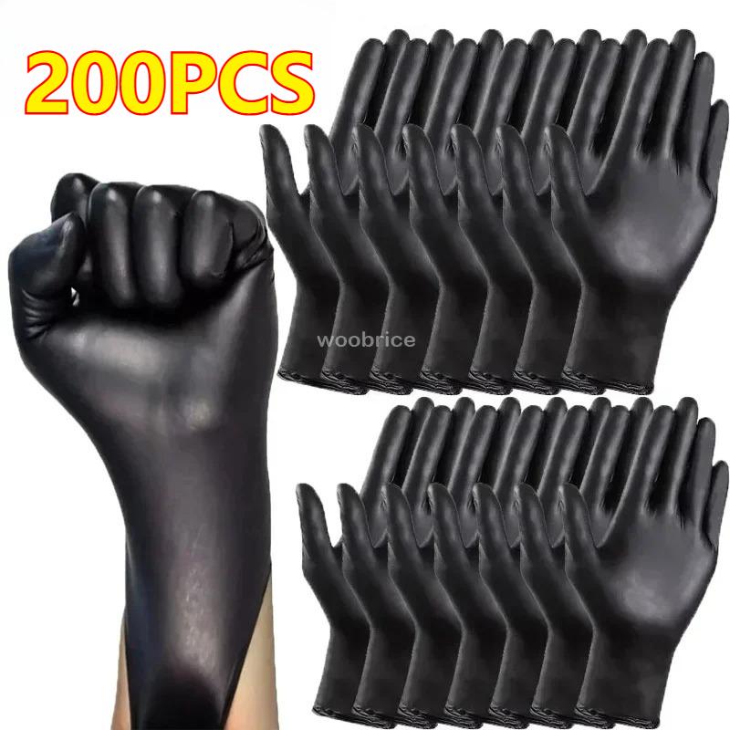 Zwarte XL Latex Handschoenen Pvc Handschoenen Wegwerp Nitril Handschoenen Huishoudelijk Werk Schoonmaken Auto-industrie Tuinieren Kookgerei