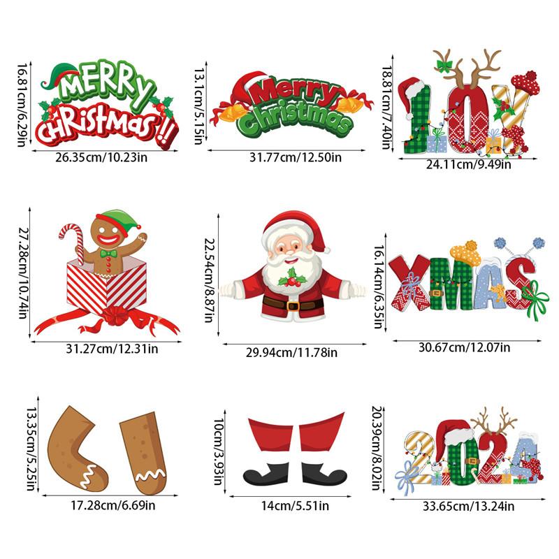 Christmas Decoration Door Hanging Pendant Cartoon Noel Gingerbread Man Santa Claus Door Hanger